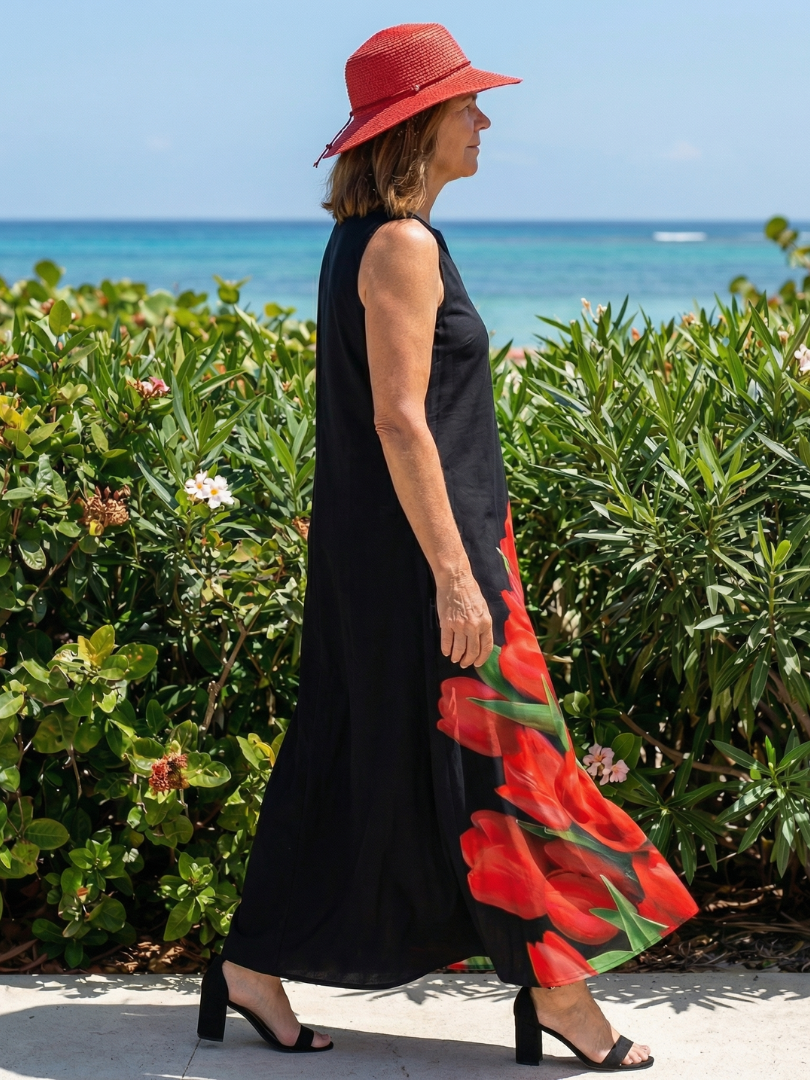 Cylia | Soft Rose Maxi Dress