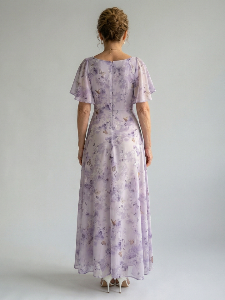 Vaelis |  Flutter Sleeve Midi Dress