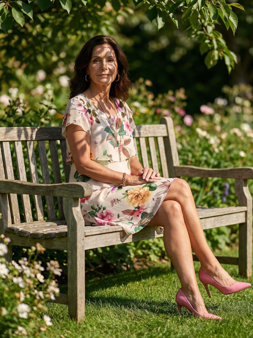 Silas | Refined Petal Knee Length Dress
