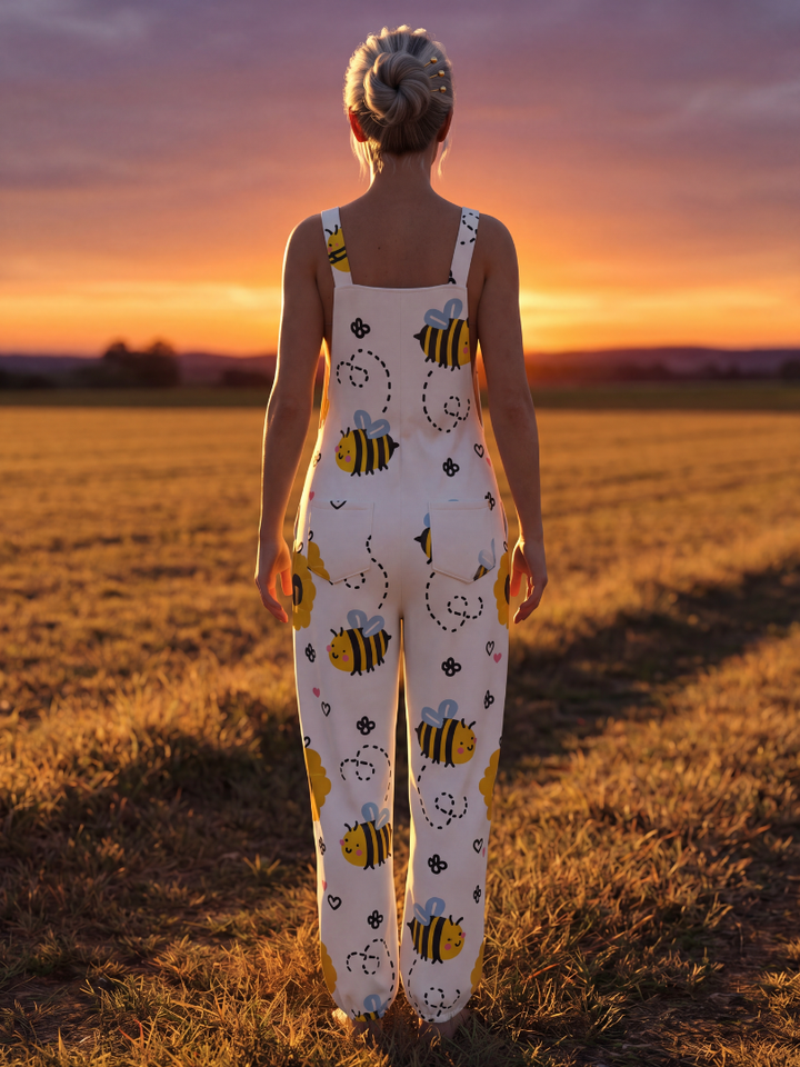 Moxie | Bee Flower Jumpsuit