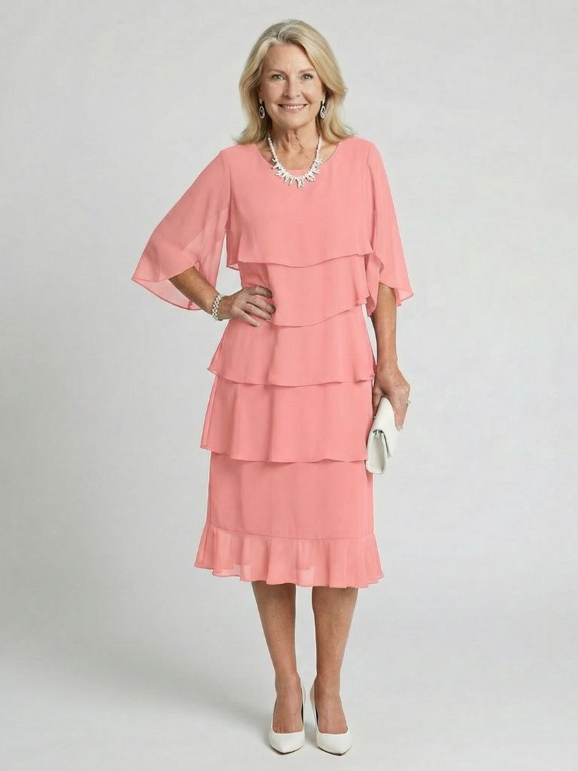 Brent | Layered Tier Midi Dress